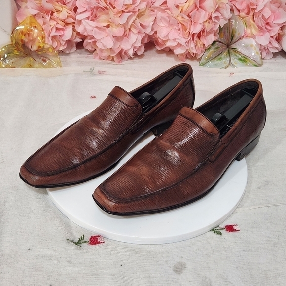 Rush By Gordon Rush Brown Leather Loafer Style Men\'s Slip on Dress Shoes Sz: 9 main image 6